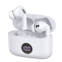Prevo M10 Active Noise Cancelling TWS Earbuds, Bluetooth 5.3, Automatic Pairing, Touch Control Feature with Digital LED Display Wireless Charging Case, Android, IOS and Windows Compatible, White Prevo M10 Active Noise Cancelling TWS Earbuds, Bluetooth 5.3, Automatic Pairing, Touch Control Feature with Digital LED Display Wireless Charging Case, Android, IOS and Windows Compatible, White